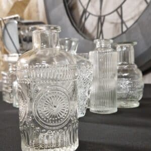 Vase soliflore en verre transparent