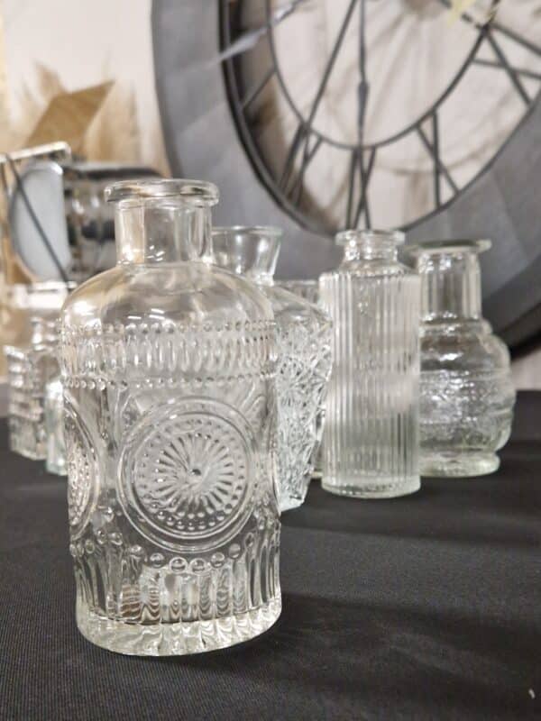 Vase soliflore en verre transparent