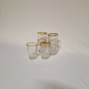 Verres assortis dorés 8cm