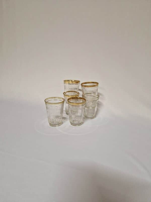 Verres assortis dorés 8cm