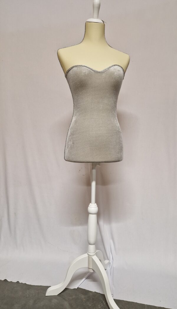 Mannequin De Couture en velours gris