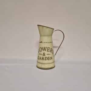 Pichet Métal Garden Crème 23 cm