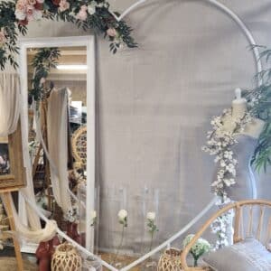 Arche Coeur Metal Blanc decoré