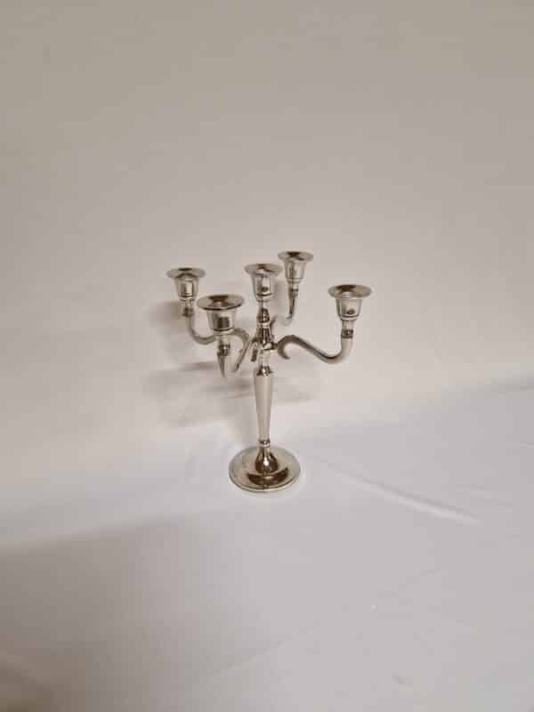 Chandeliers 5 têtes métal argent